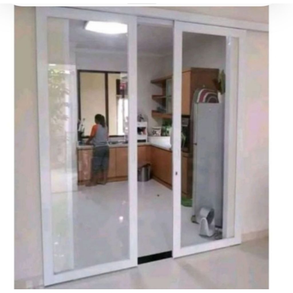 pintu sliding Doble /gandeng alumunium merk alexindo