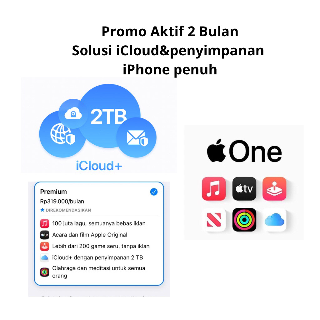 Promo iCloud 2 Tera | Cocok Untuk iPhone | MacBook | ipad