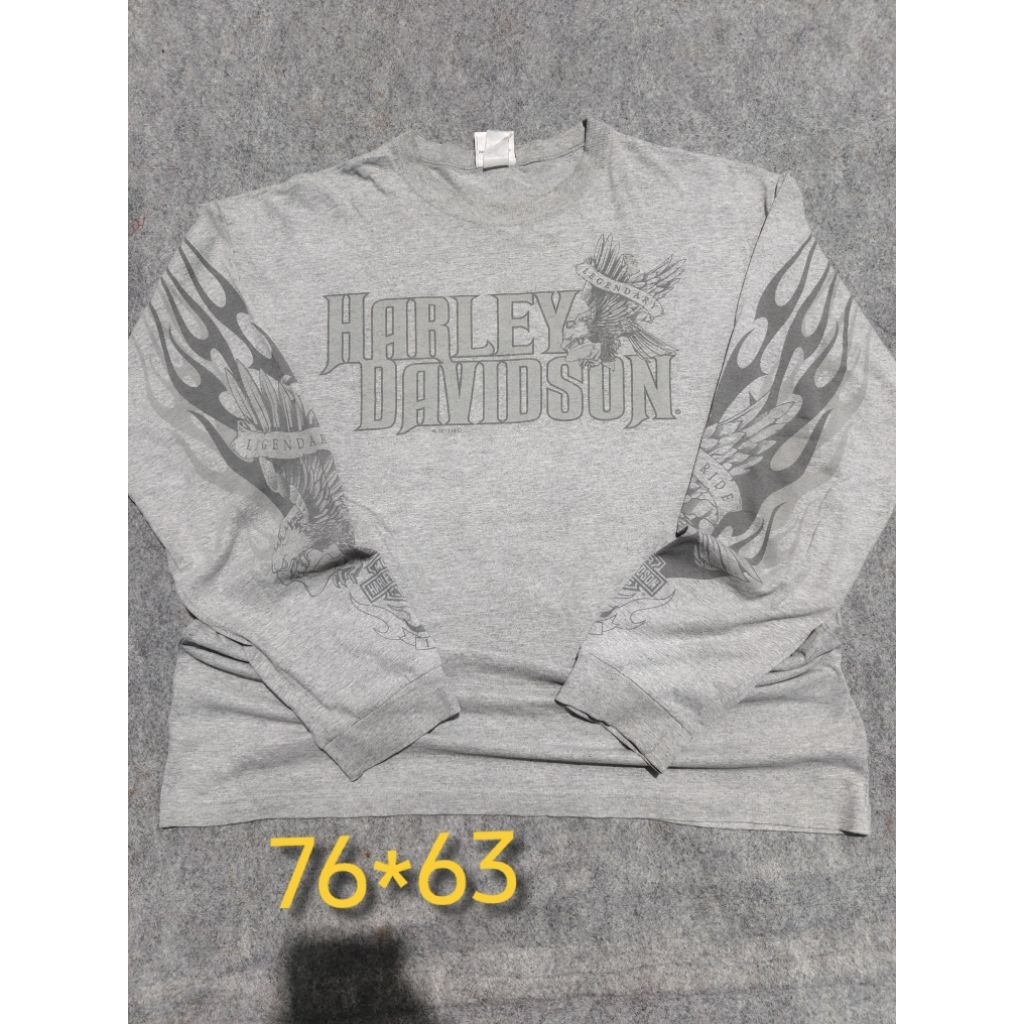 Kaos Harley Davidson longsleve flame