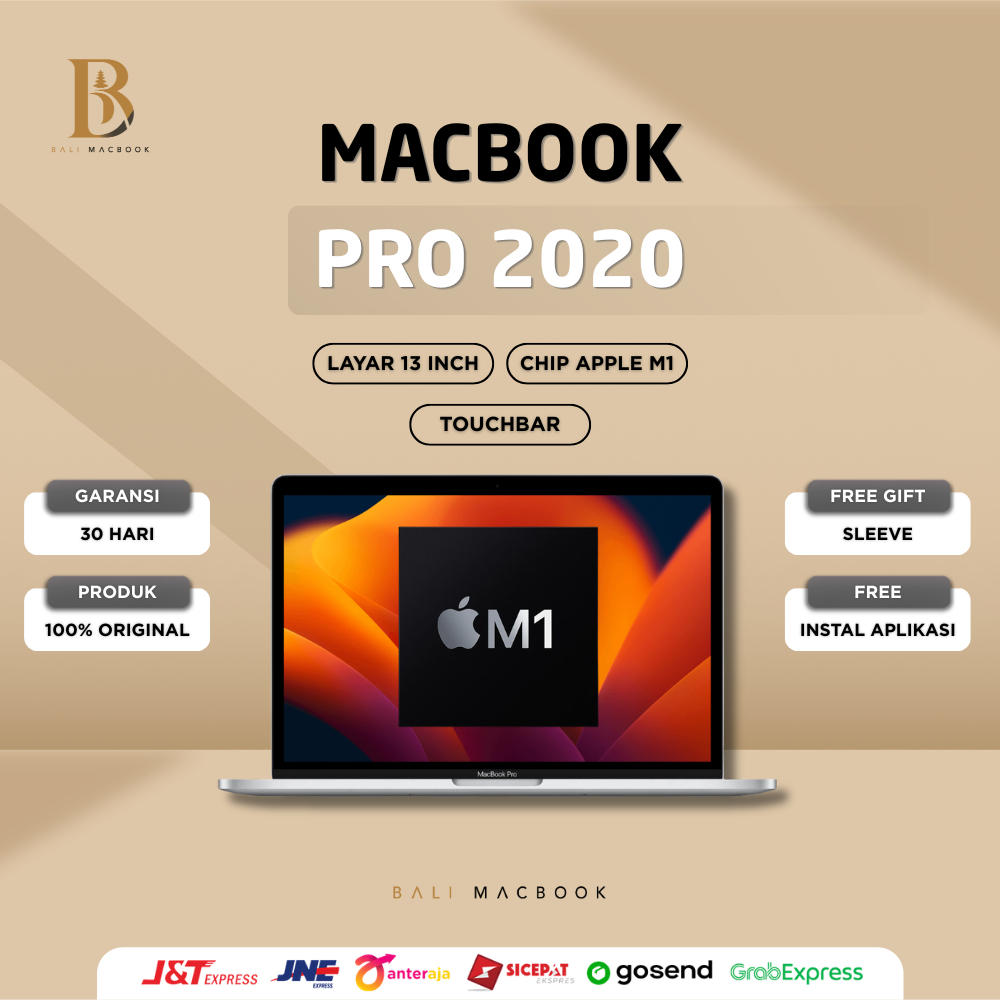 Macbook Pro Retina 13 inch 2020 M1 | Touchbar | Ram 8GB - 16GB | Ssd 256GB 512GB Second ORIGINAL