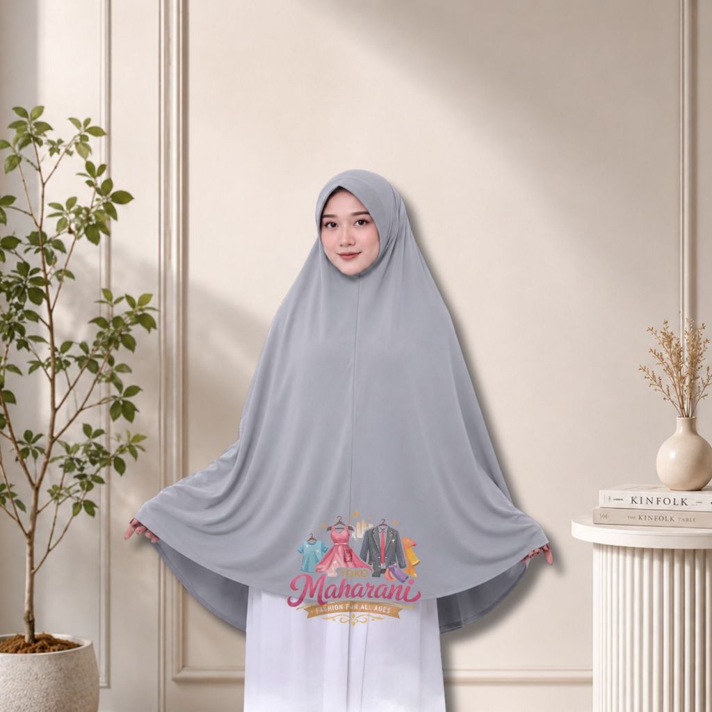 HIJAB INSTAN BERGO CHR XL(JUMBO) PREMIUM | HIJAB HAJI LEBAR BAHAN JERSEY ZOYA