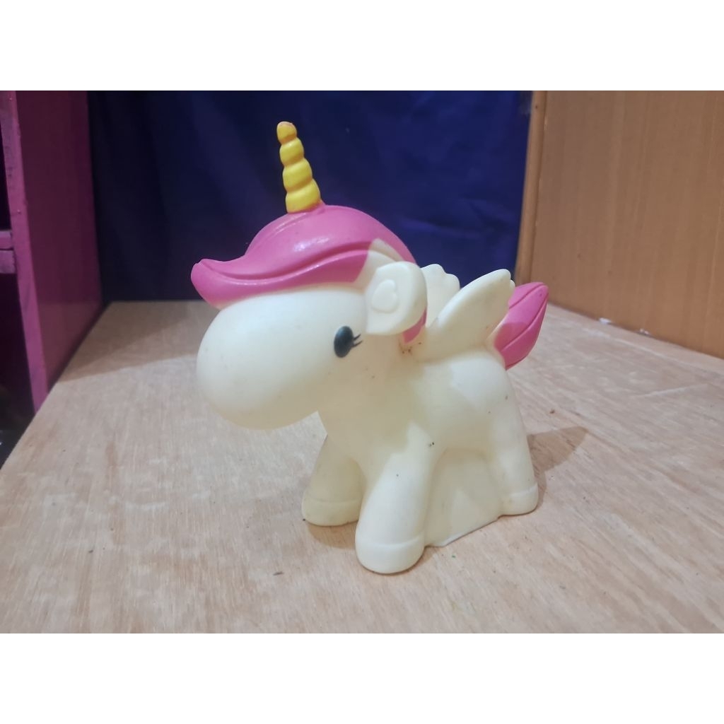 Mainan Figure Unicorn Preloved Luminaria Pegasus Unicorn Niceso Bekas Lampu Tidur Junk NightLamp
