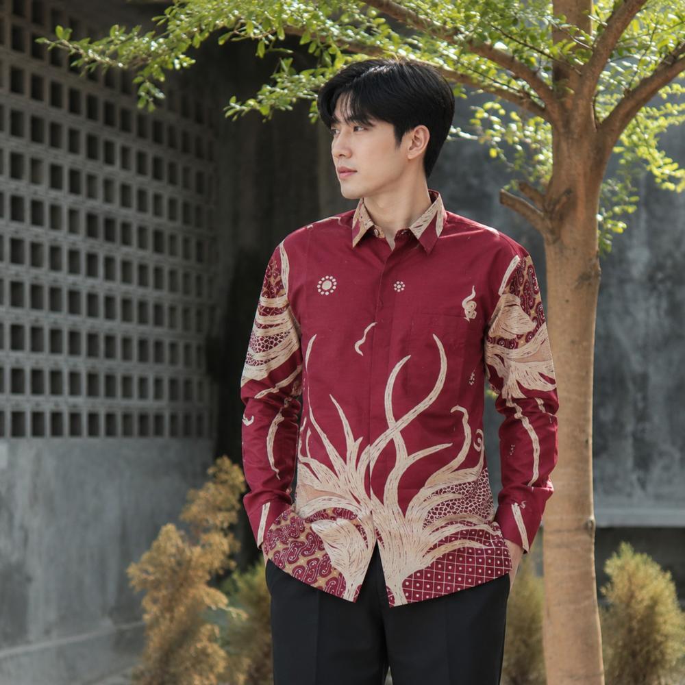 Kemeja Batik Motif Keris Pria Original Full Katun Furing