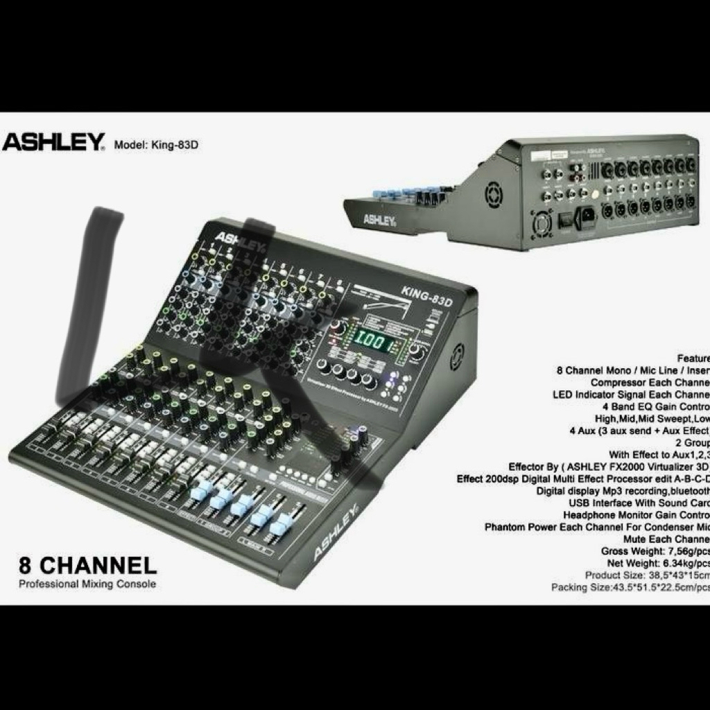 mixer ashley king 83D Fx2000 processor mixer ashley