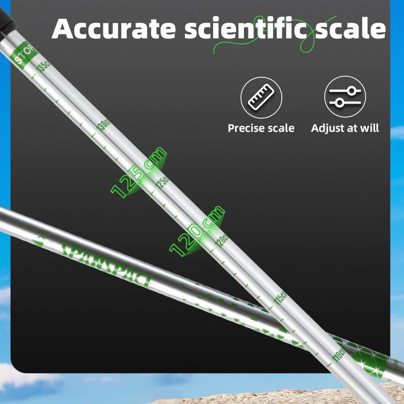 Trekking Hiking Pole Aluminium 135 cm Silver