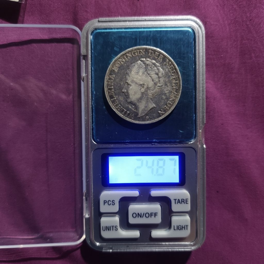 Koin Perak Kuno Belanda 2½ Gulden Wilhelmina Tahun 1932