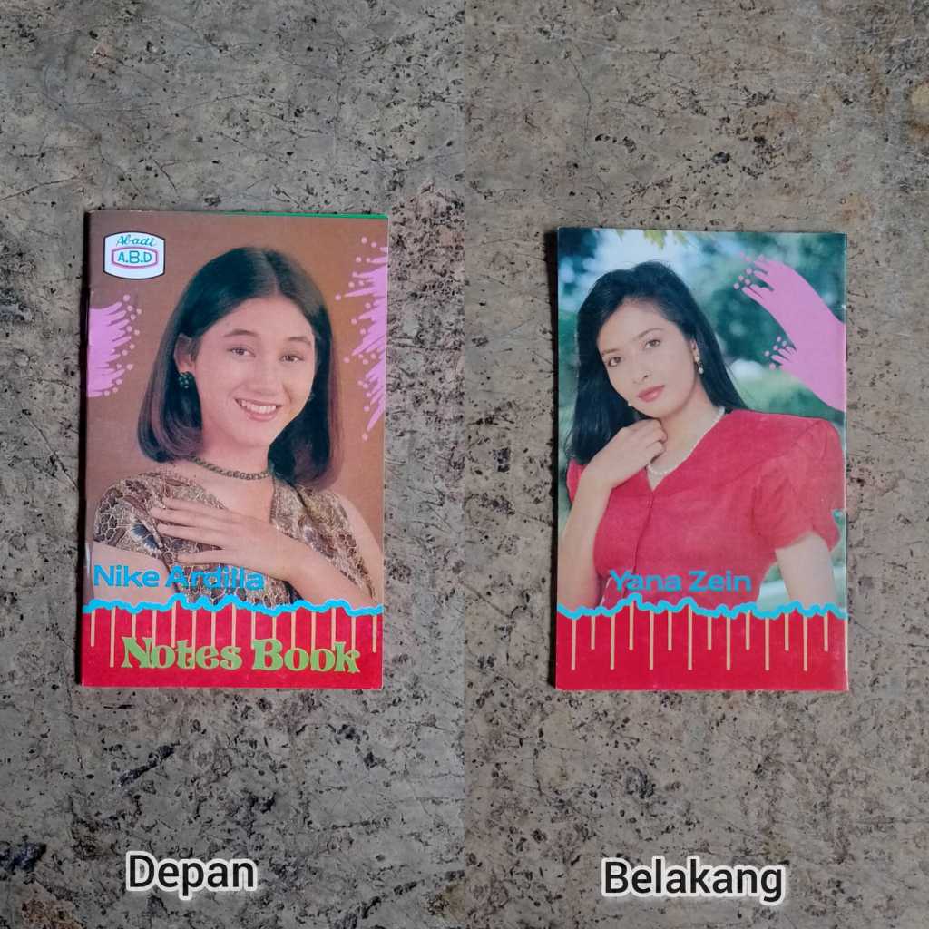 [ SATUAN ] NOTES BOOK JADUL GAMBAR ARTIS NIKE ARDILLA LAWAS ASLI BUKU SAKU JADUL