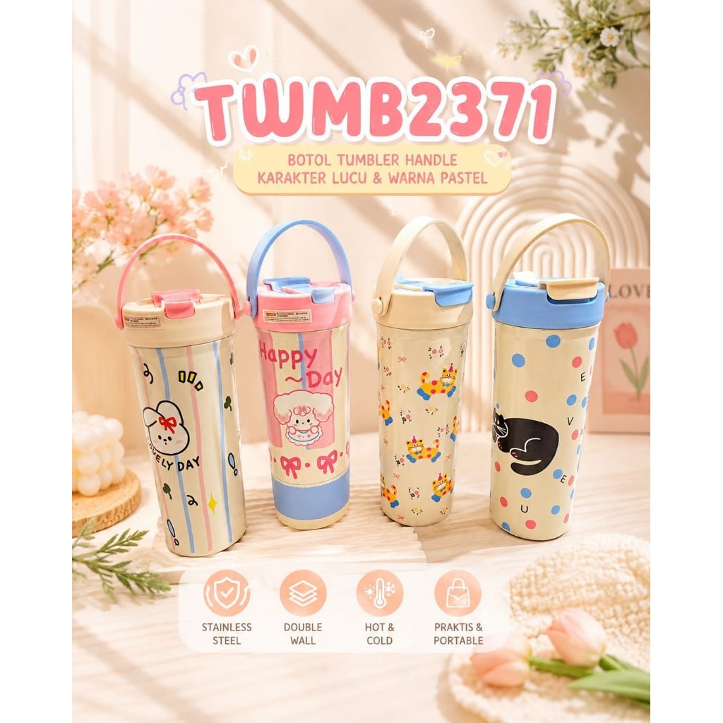 Tumbler Minuman Premium Tahan Dingin Botol Minum Aesthetic Portable Tumbler Stainless