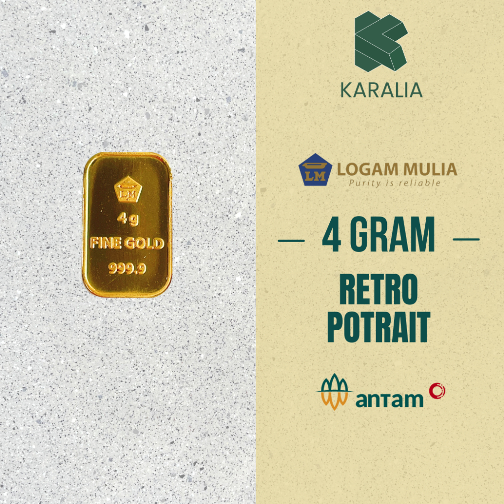 KARALIA – (LM) Logam Mulia Emas Antam 4 Gram Retro Potrait