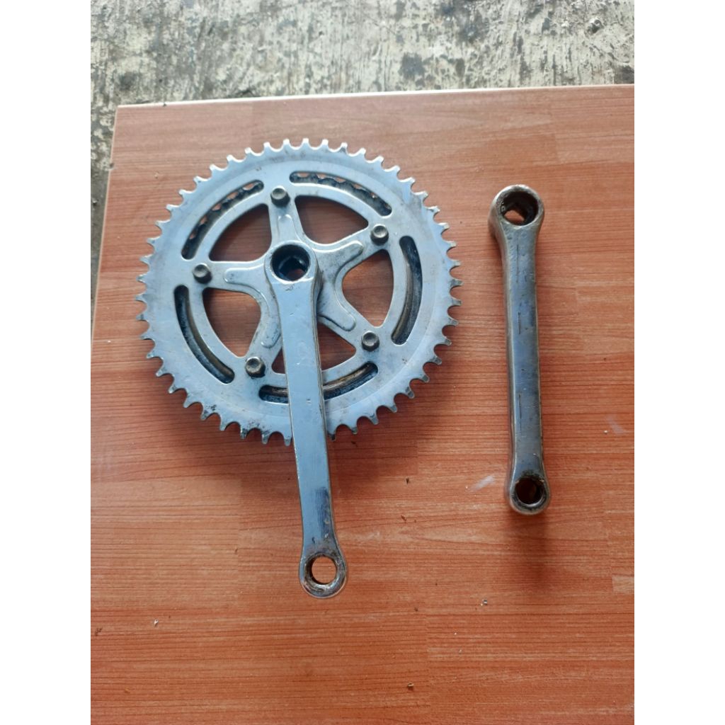 crankset sepeda balap jadul besi second antiq