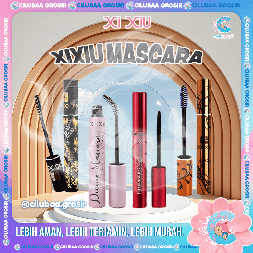 Xi Xiu Lovely | Black | Pink Mascara Divine Waterproof Volumizing BPOM | maskara XIXIU