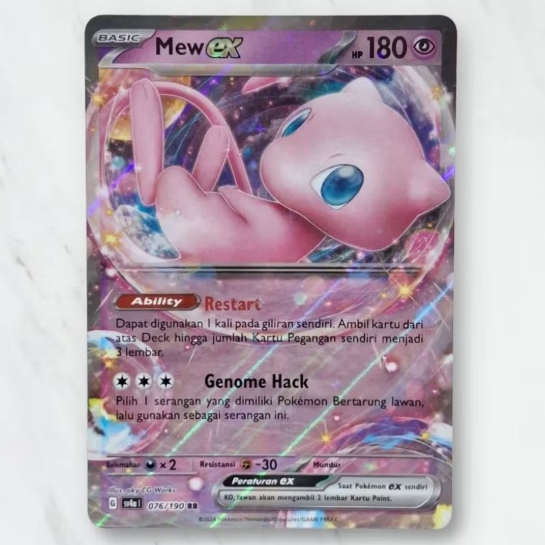 Kartu TCG Pokemon Harta Berkilau Mew EX 076/190 RR Indonesia