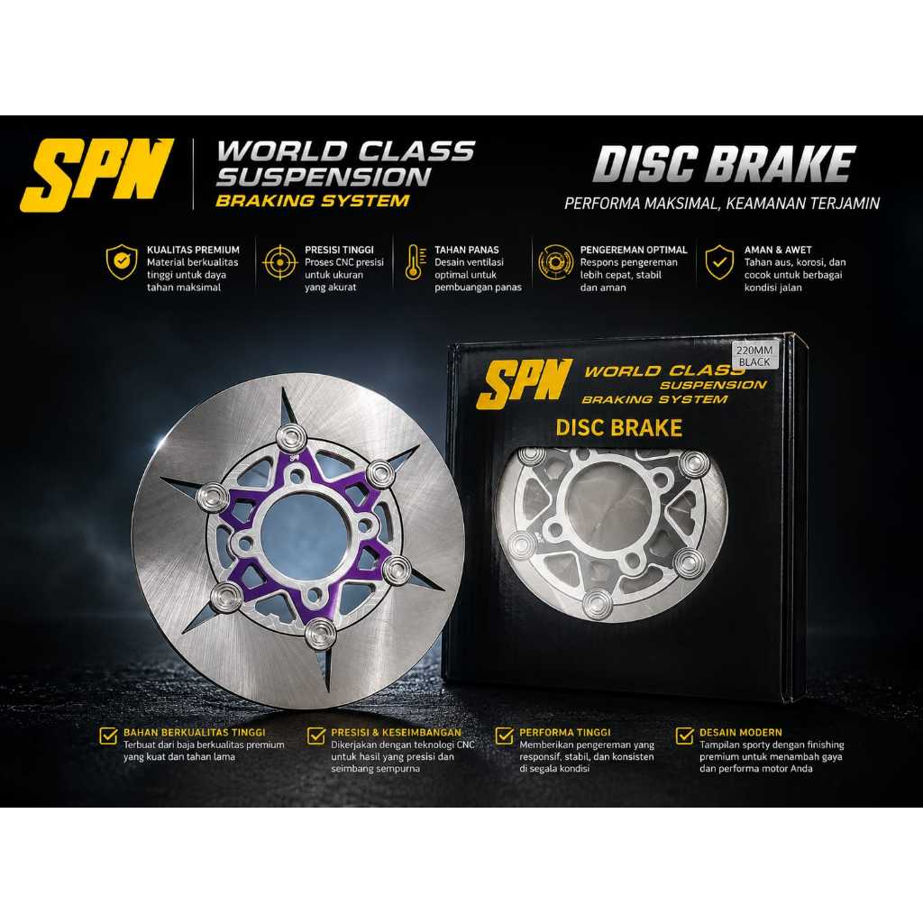 Piringan Cakram Depan 220mm 220 mm Honda Metic Dan Yamaha Metic Disc Brake HQ36 Rotor AGV 0032 AGV 1