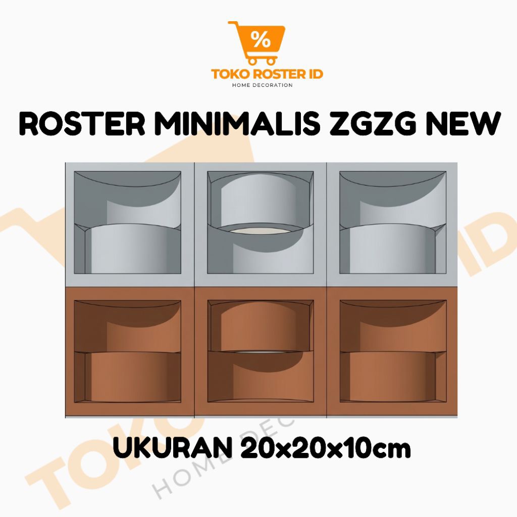 Roster beton minimalis tipe zigzag new