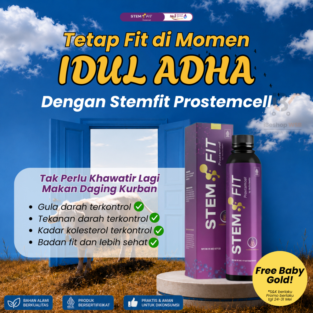 STEMFIT PROSTEMCELL ORIGINAL PROMO IDUL ADHA - Bantu Atasi Diabetes, Hipertensi, Kolesterol Tinggi, 