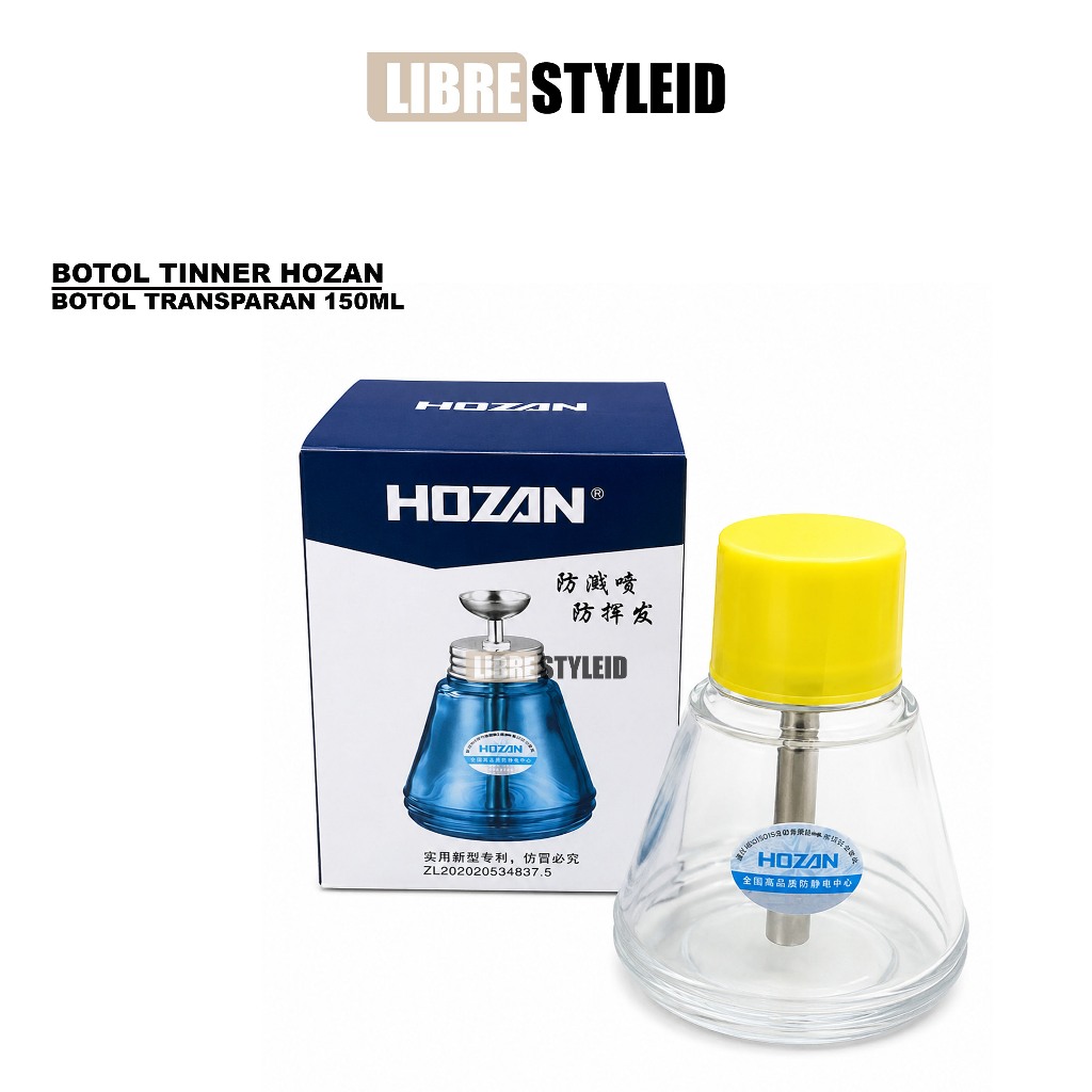 Botol Tiner HOZAN 4# Transparan 150ml | Dispenser Cairan Flux Thinner Alkohol Cleaning Service HP