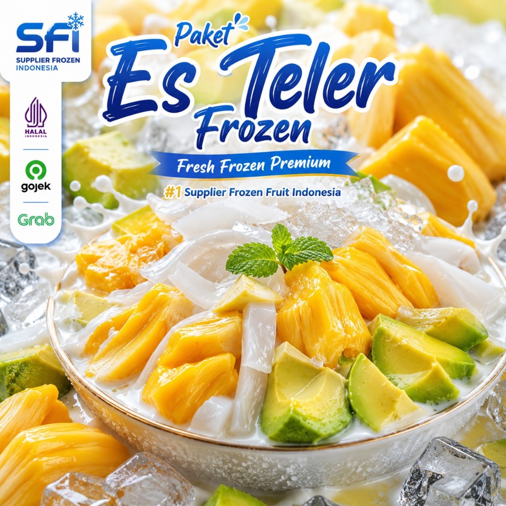 Paket Es Teler Frozen 2.5kg | Kelapa + Nangka + Alpukat | Siap Saji, Cocok untuk Jualan / Keluarga