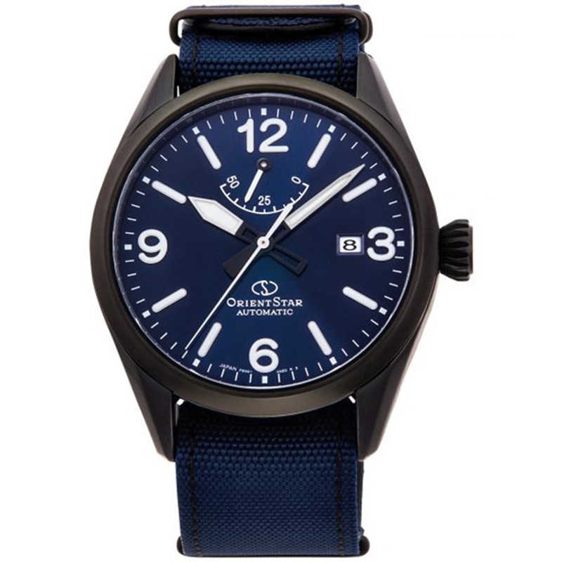 Orient Star RE-AU0207L Automatic Blue Dial Blue Nylon Strap - Jam Tangan Orient Star