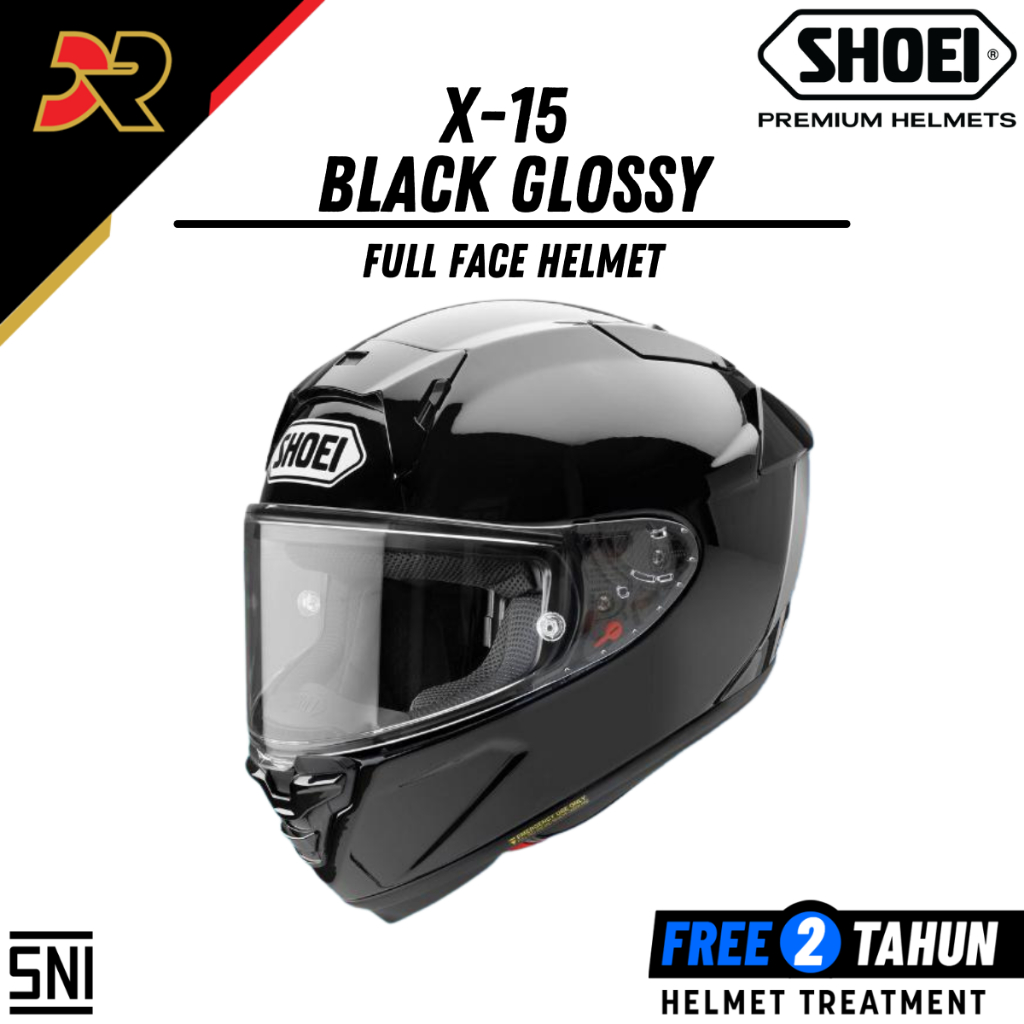 Shoei X-15 Black Helm Full Face Shoei SNI X15 X-FIFTEEN FIFTEEN