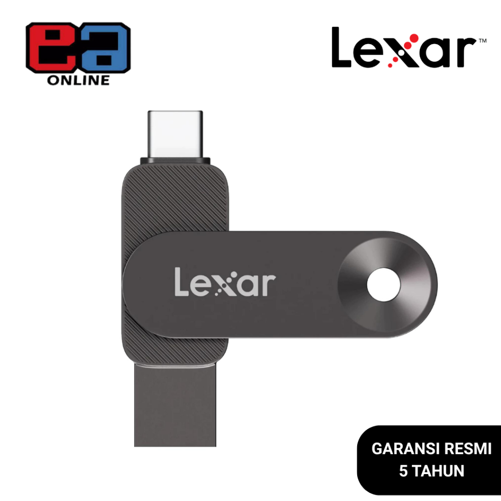 Lexar JumpDrive Solid State Dual Drive SSD OTG D500 USB Flashdisk 3.2 Gen 1 Type C - 128GB / 256GB /