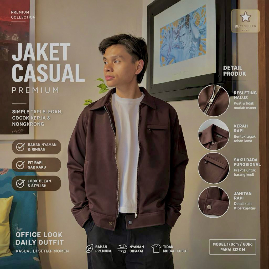 Benxrush - Work Jacket Boxy Pria | Work Jacket Pria