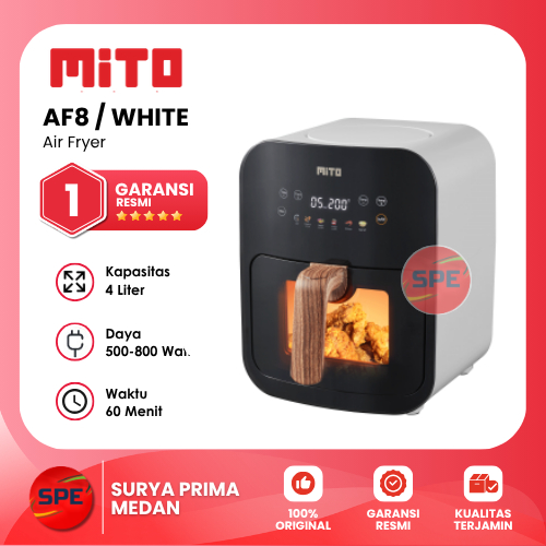 Air Fryer Mito Crystal Series AF8 Digital Touch Kaps. 4 Liter (MEDAN)