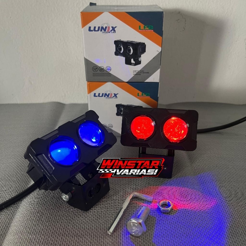 Ready Lampu Tembak Laser 2 Mata Laser D2 Plus devil Waterproof