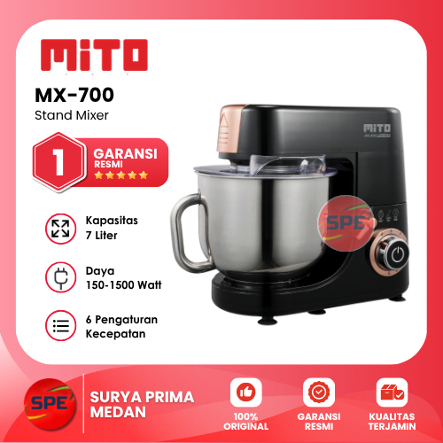 MITO Stand Mixer MX700 Stainless Bowl Mixer 7 LIter MX-700 COD MEDAN