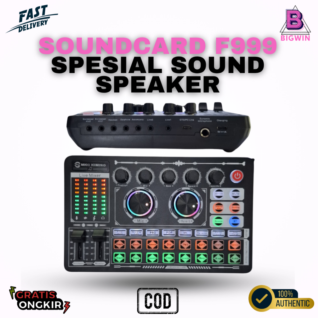 SOUNDCARD F999 KOMPATIBEL EXTERNAL SPESIAL SOUND SPEAKER