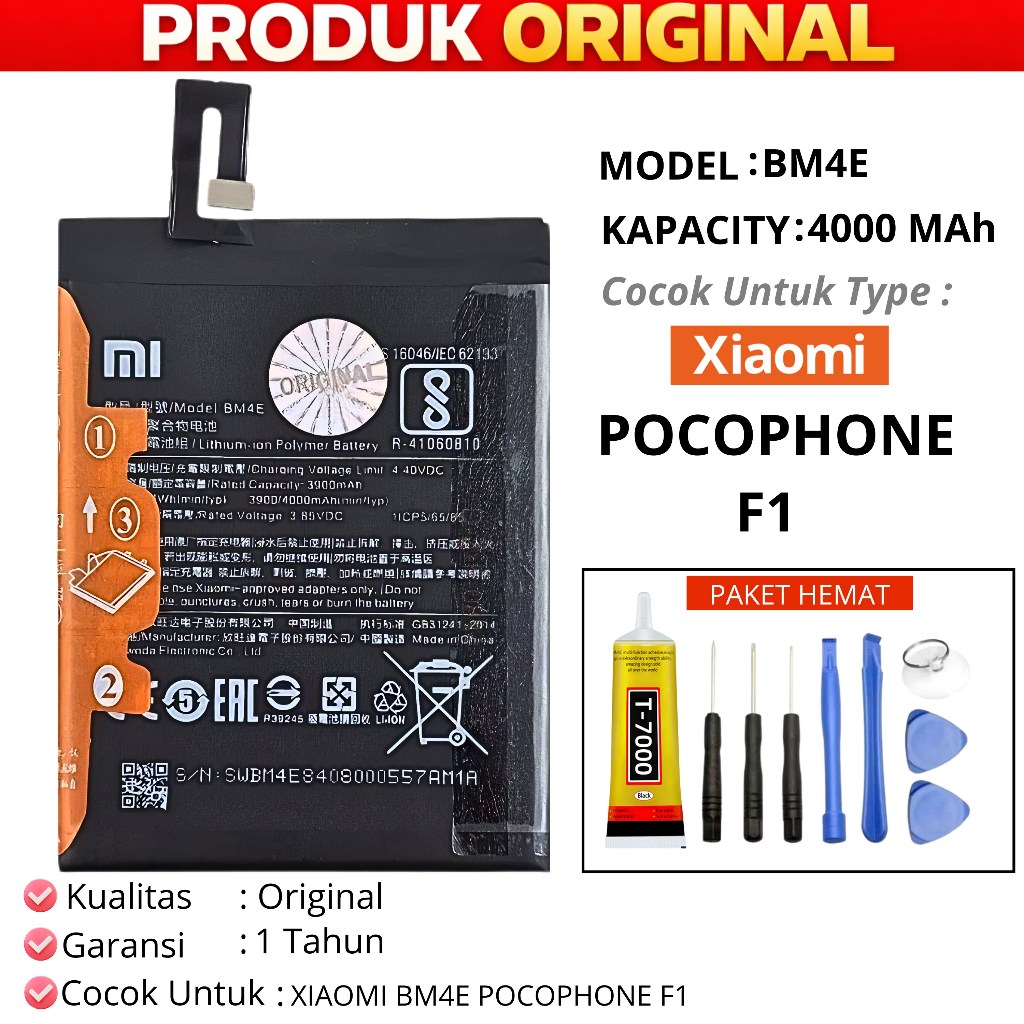 BATERAI XIAOMI POCOPHONE F1 / BATERAI XIAOMI POCOPHONE BM4E