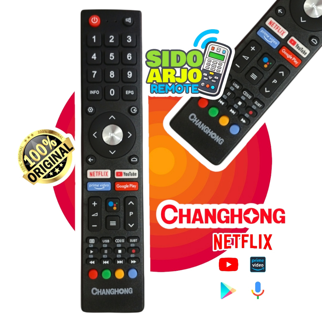 REMOTE TV CHANGHONG SMART ANDROID ORIGINAL