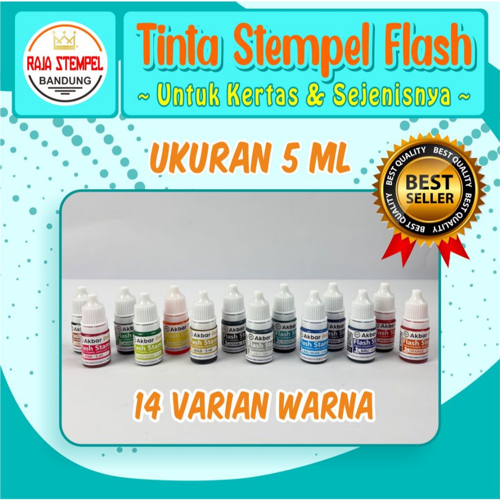 Tinta Refill Stempel Flash 5ml I Otomatis Anti Luntur I Stample I Stampel