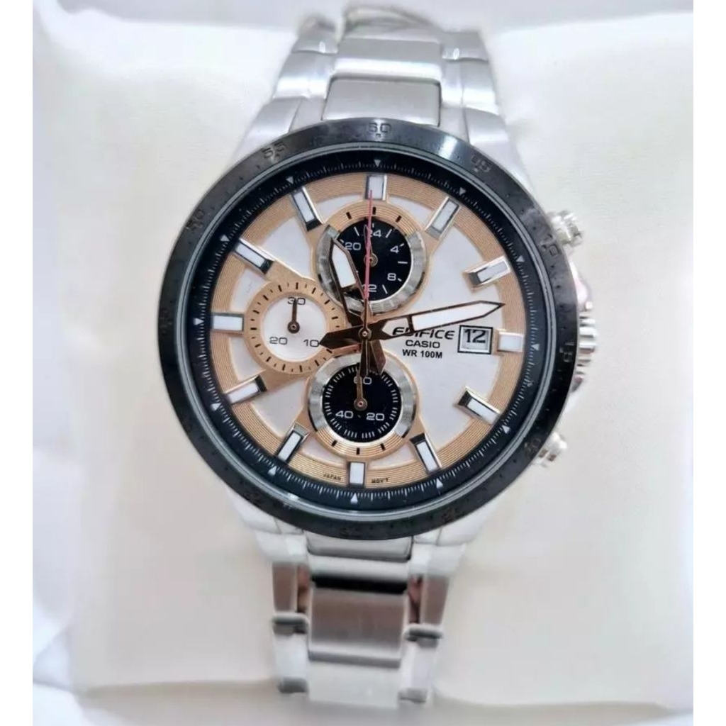 Jam Tangan Casio Edifice EFR519 Rantai Silver Cowok