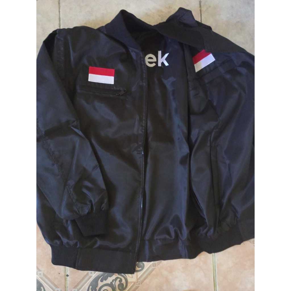 JAKET BOMBER GOJEK BOLAK BALIK GRAB HITAM SEMUA GAK CEPET KOTOR MURAH