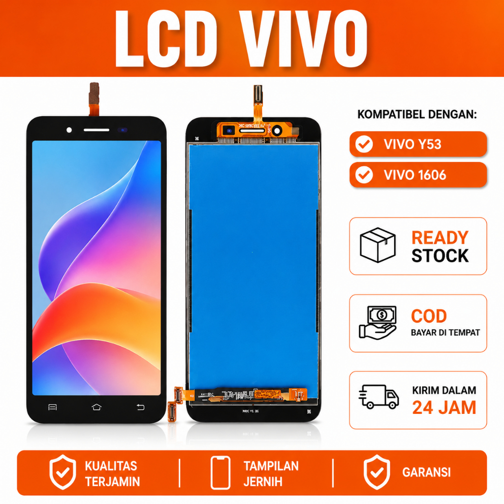 LCD Touchscreen untuk VIVO Y53 1606 Layar Sentuh Fullset ORI Siap Pasang Responsif