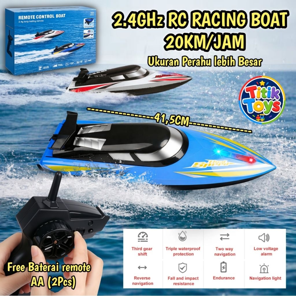 RC Speed boat Propo ukuran besar  Kecepatan tinggi 20KM/Jam 2.4Ghz