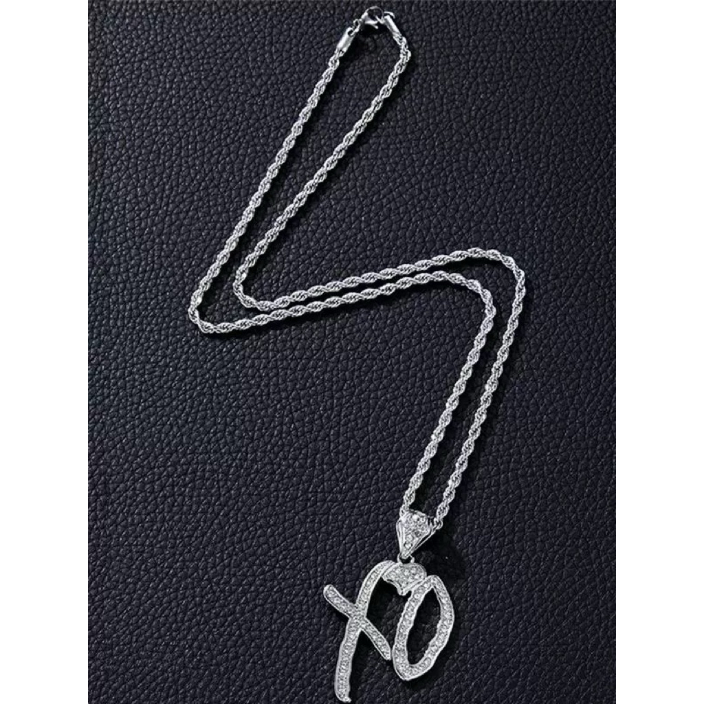 Kalung XO konser The Weeknd kalung anting gelang Silver-Gold XO necklace