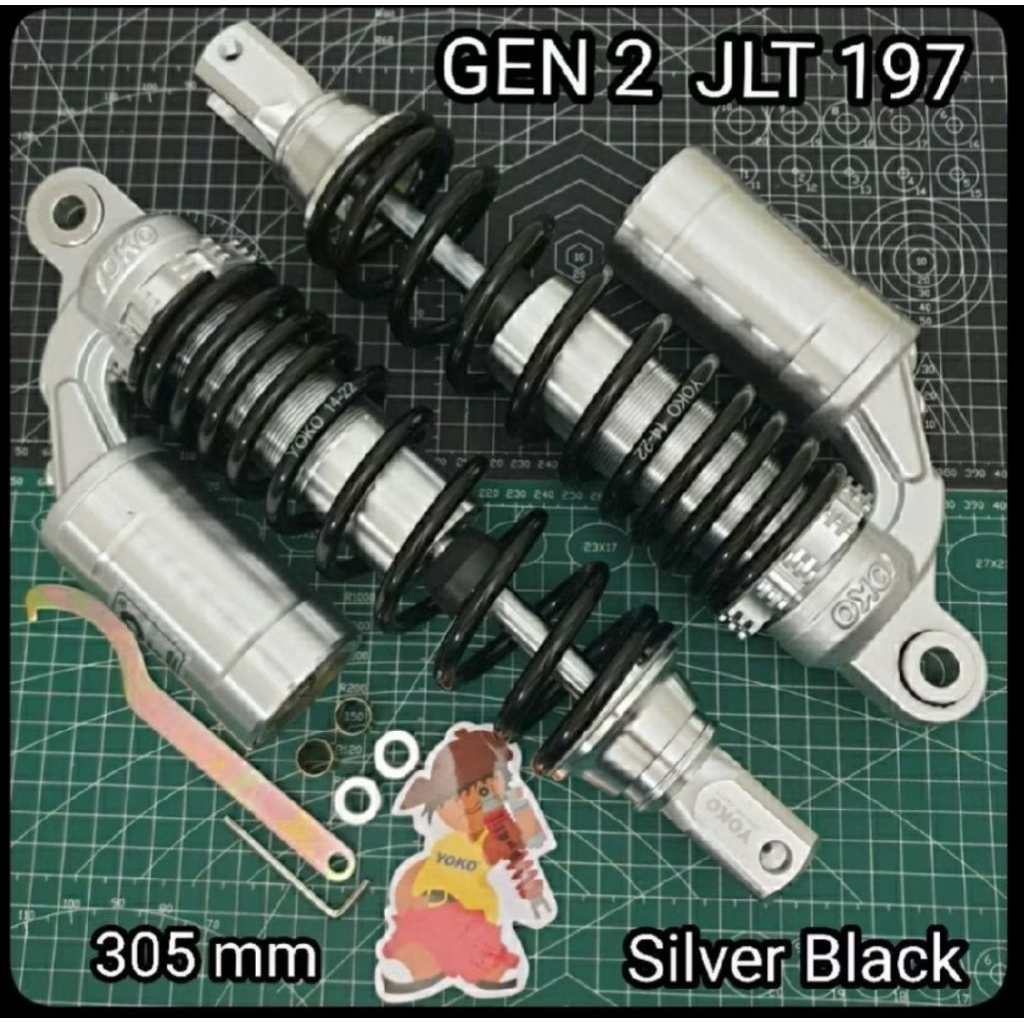Shock/Shockbreaker Belakang Tabung Yoko Gen.2 Aerox, Nmax New/shock yoko aerox,nmax new gen.2 Per Hi