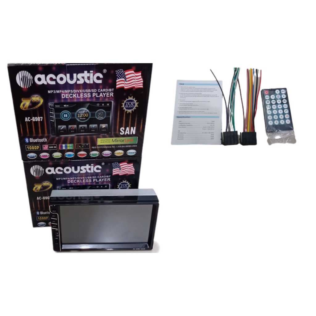 (Riau) HEADUNIT DEKLESS 7 INCH ACOUSTIC 6907 SAN/SEN