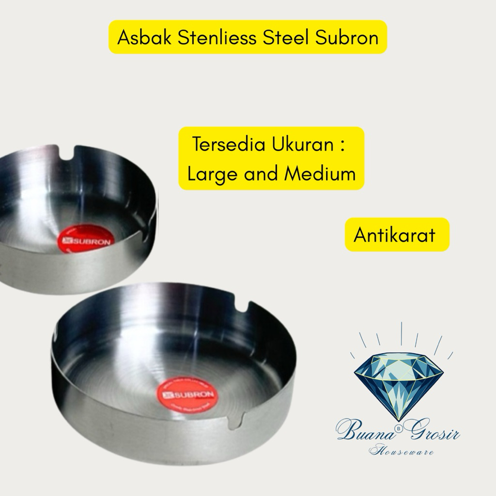 Asbak Stainless Steel | Asbak Murah Bulat | Asbak Stainless Steel Murah Bulat