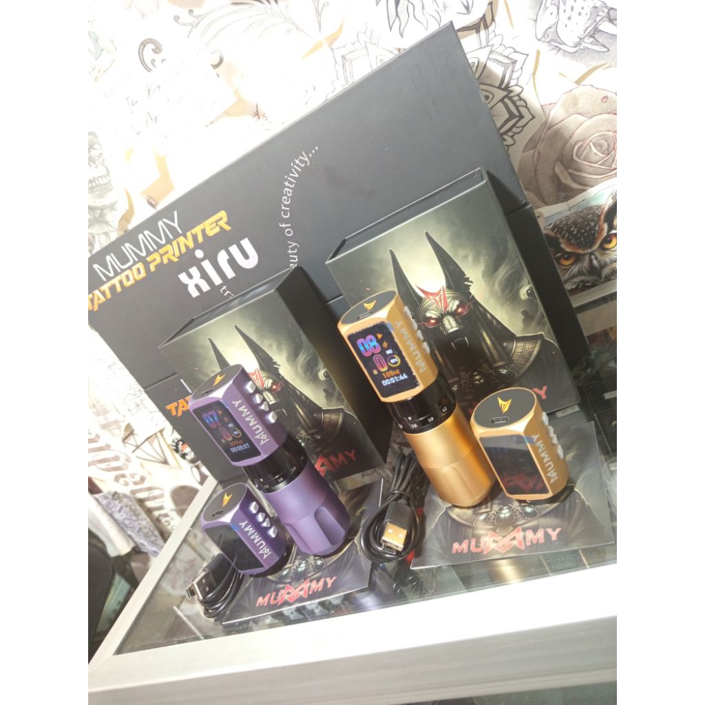 wireless Pen Tattoo Machine MUMMY short 2 (mesin tato pen) Dual Battery - Adjustable stroke.
