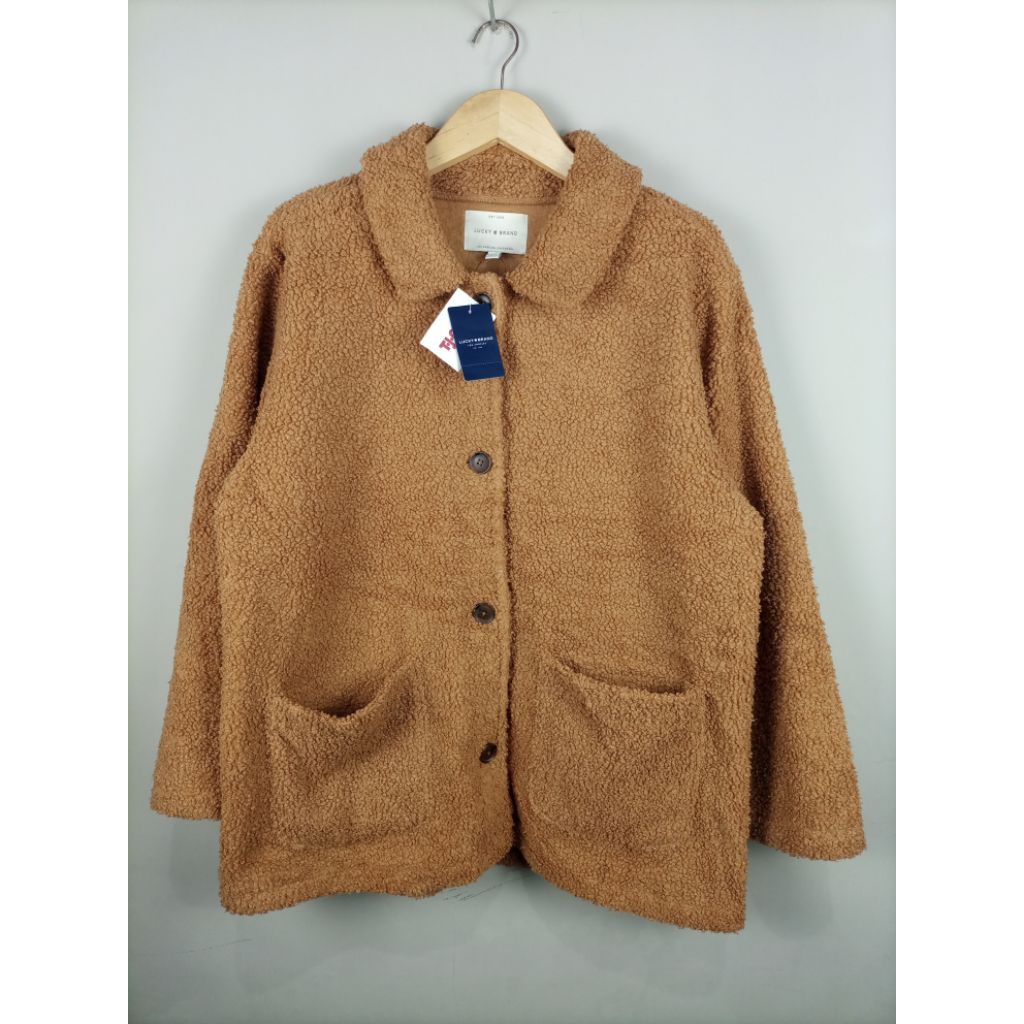 Jaket Outer Lucky Brand L.o.s A.n.g.l.e.s Original Sherpa Tebal_BNWT/New_Size Masuk XL