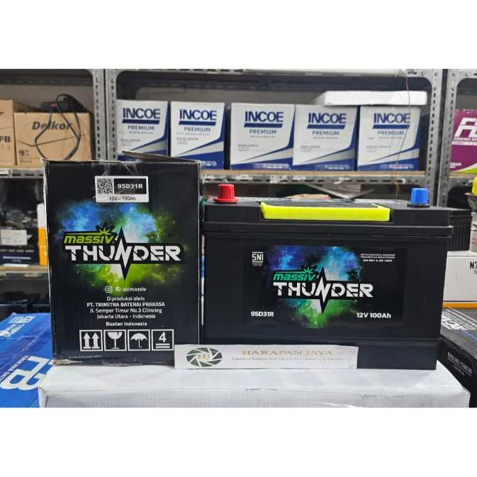 AKI MOBIL MASSIV THUNDER MF 95D31R 100 AH KERING