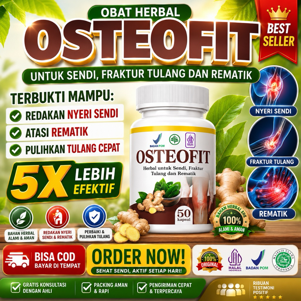 PROMO TERBAIK OSTEOFIT - Obat Herbal Nyeri Sendi Lutut Otot Dan Tulang Herbal Tcm China Saraf Kejepi