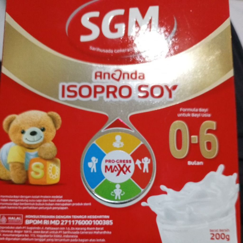 Susu SGM Ananda Isopro Soya 0-6 Bulan 200gr - expired date 2027