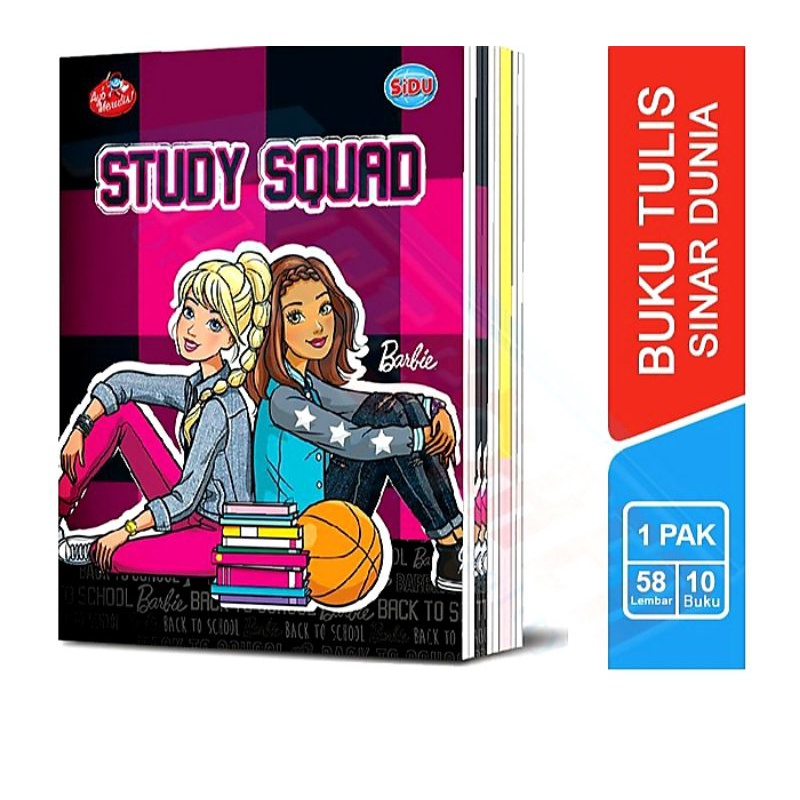 Buku Tulis SIDU Sinar Dunia 38 & 58 Lembar 1 Pak Isi 10 Buku Kertas Berkualitas Soft Cover Full Colo