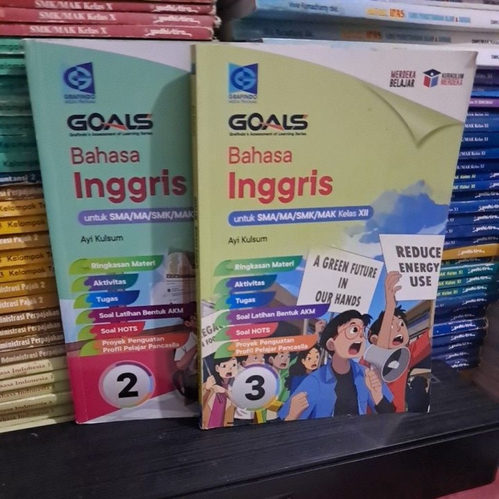 buku bekas ori kurikulum merdeka GOALS BAHASA INGGRIS  UNTUK SMA/MA/SMK/MAK KELAS X. XI. XII. GRAFIN