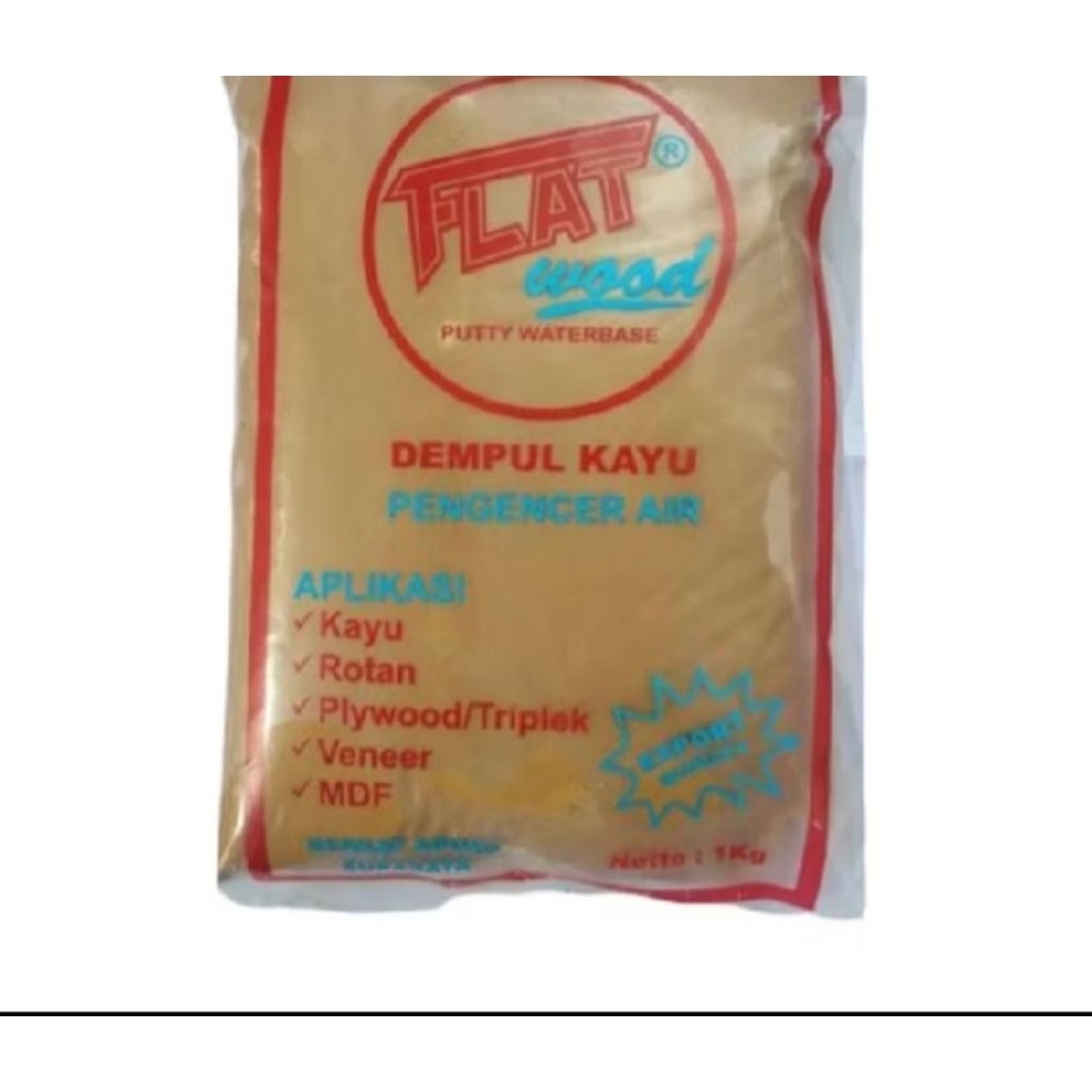 DEMPUL KAYU FLAT WOOD ORIGINAL 1 KG / PLAMIR KAYU / DEMPUL KAYU WATERBASE / DEMPUL KAYU / PLAMIR KAY