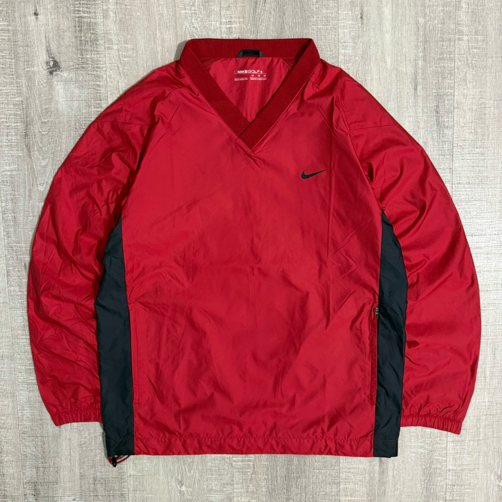 Nike golf vneck jacket redblack