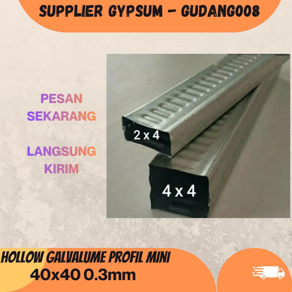 Hollow galvalume profil ATB / Hollow kotak kecil / hollow murah / hollow plafon